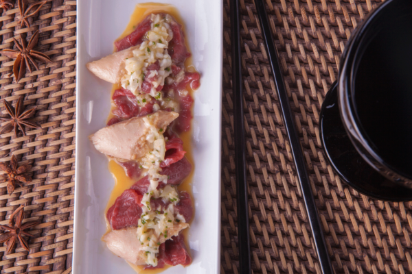 CARPACCIO DE TERNERA CON MELVA