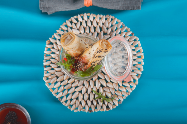 BASTONES DE CABALLA CON MERMELADA AGRIDULCE DE FRESAS